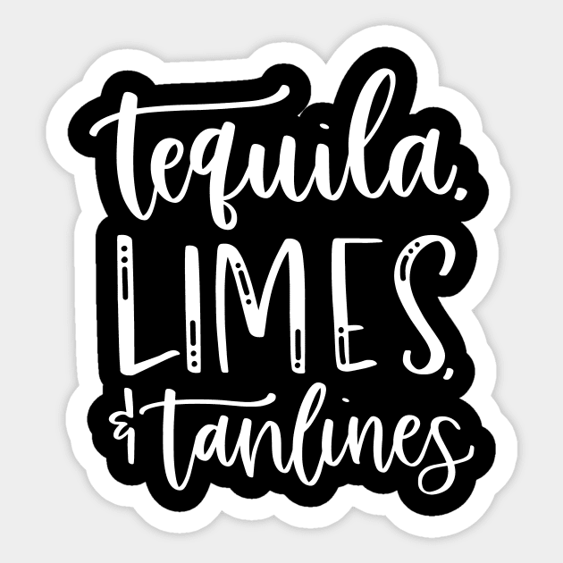 Tequila Limes and Tan Line Sticker by StacysCellar